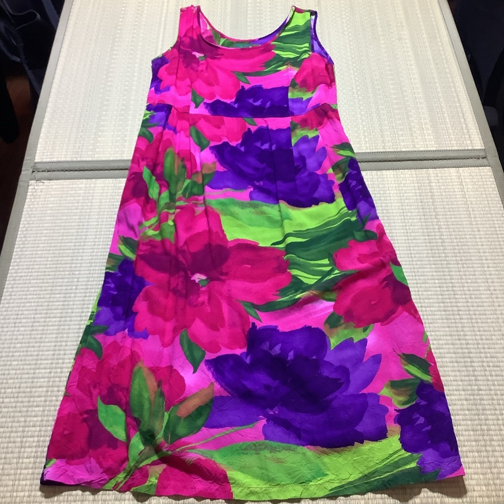 Jams World Midi W334 Garden Passion Dress Sundress Floral Sleeveless Scoop Neck